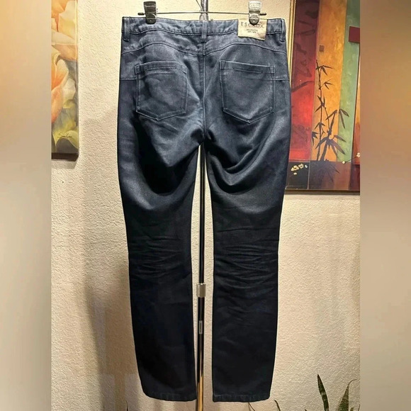 Escada navy with silvery details straight jeans size 38 - Picture 3 of 15